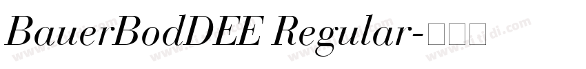 BauerBodDEE Regular字体转换